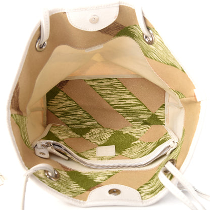 Burberry Canvas Mega Check Tote Beige 5 of 10