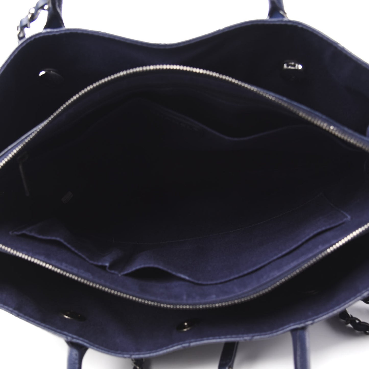 Grained Vegetal Calfskin Urban Shopping Tote Blue