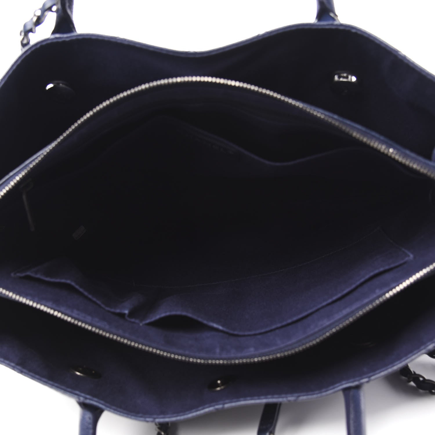 Chanel Grained Vegetal Calfskin Urban Shopping Tote Blue 5 of 10