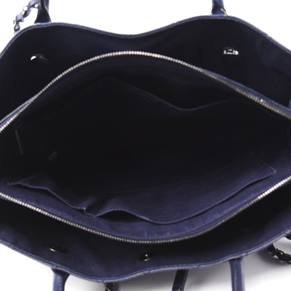 Chanel Grained Vegetal Calfskin Urban Shopping Tote Blue 5 of 10