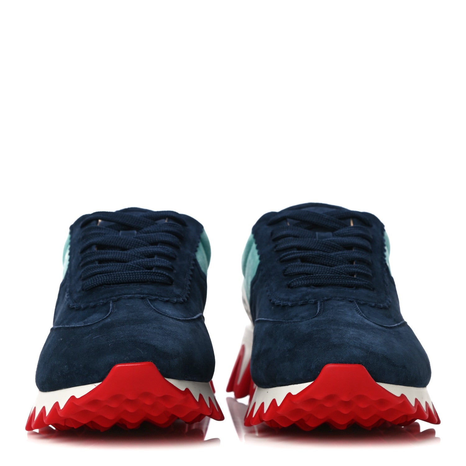Christian Louboutin Suede Mens Loubishark Sneakers 43 Blu Scuro Source 2 of 10