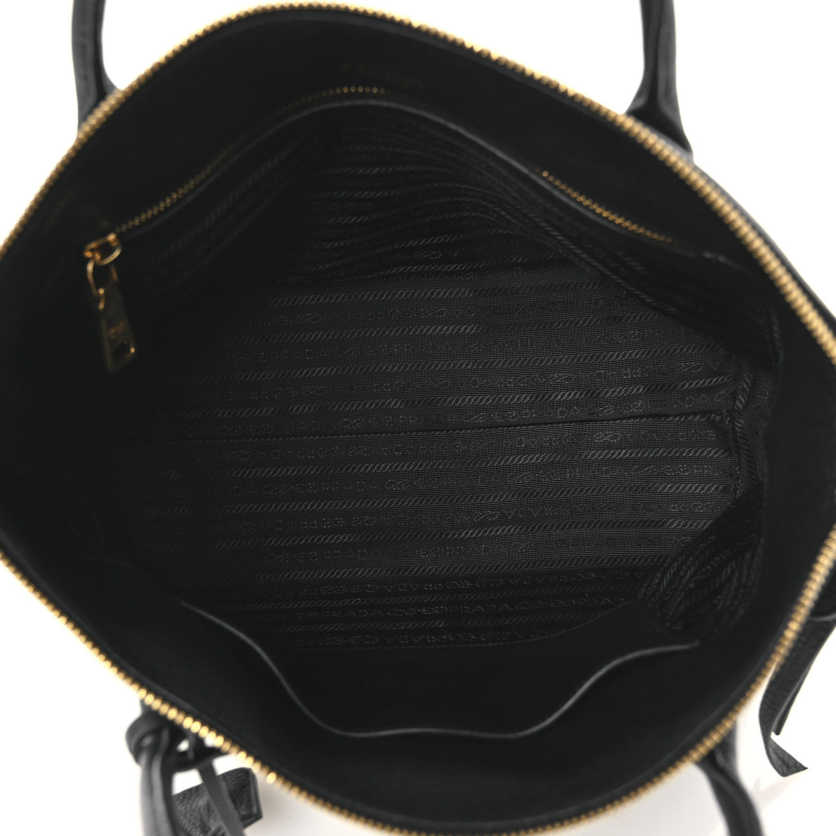 Prada Vitello Daino Small Tote Black 5 of 10