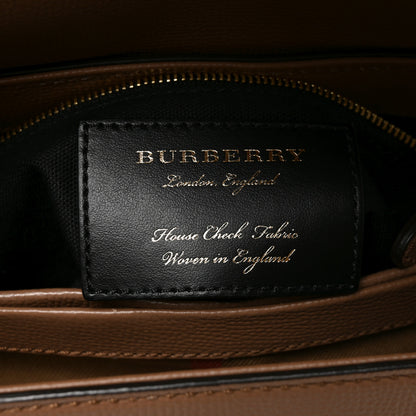 Burberry Derby Calfskin House Check Small Camberley Dark Sand 6 of 9