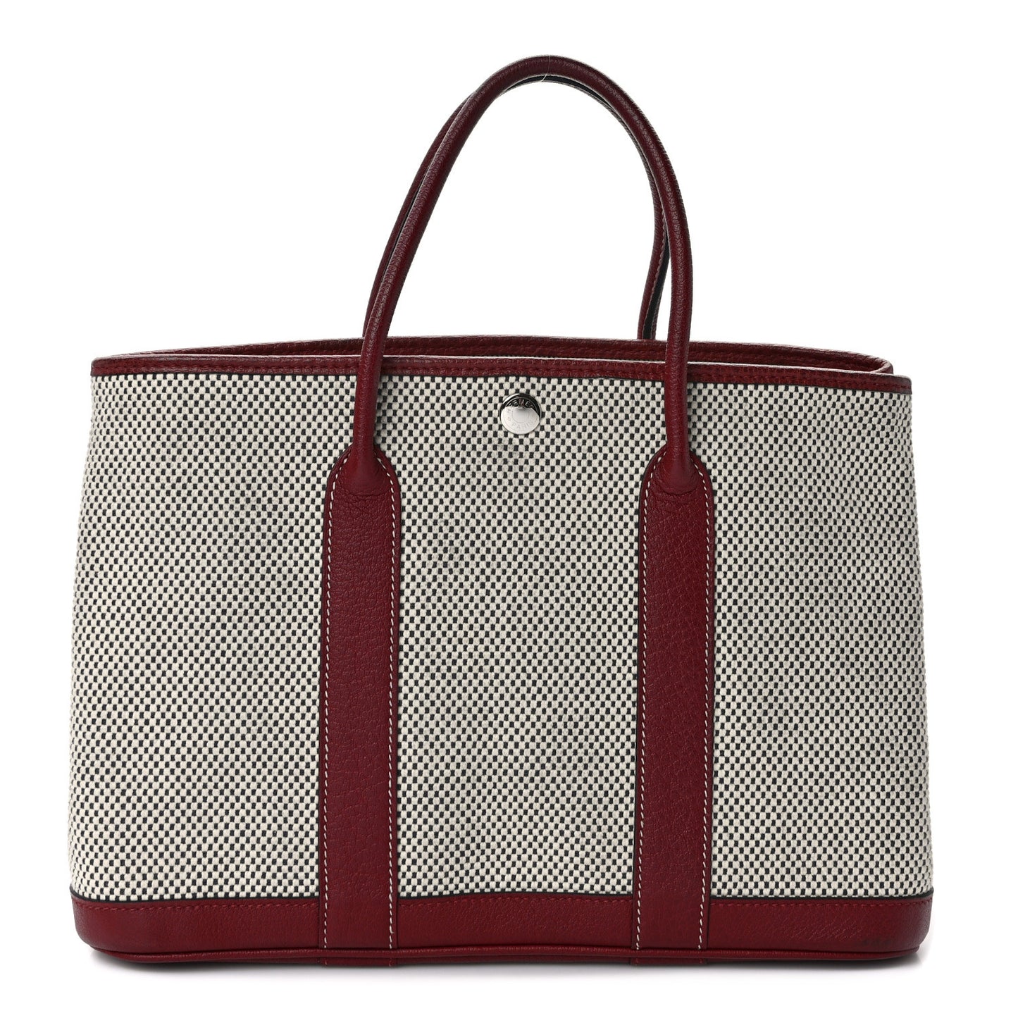 Toile H Buffle Gala Garden Party 30 TPM Tote Rouge H