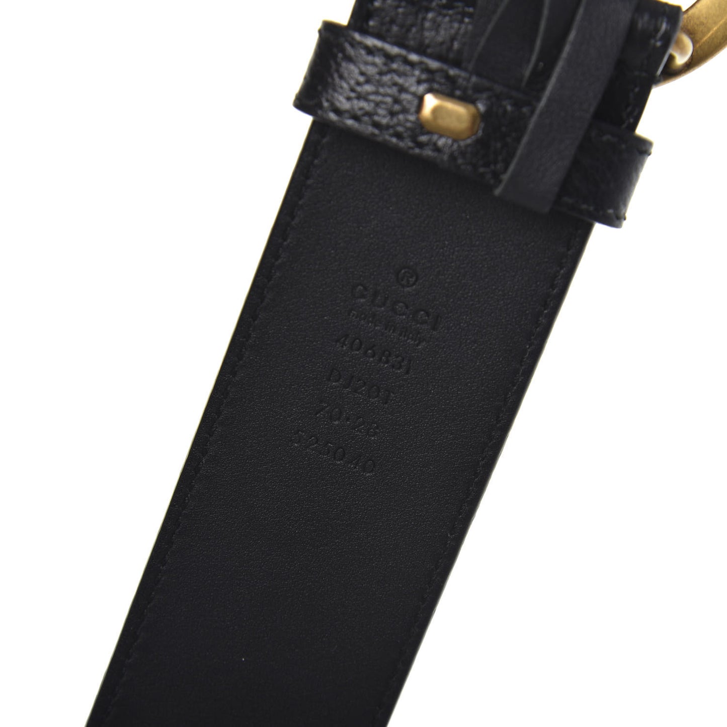 Textured Dollar Calfskin Double G 40mm Belt 70 28 Black