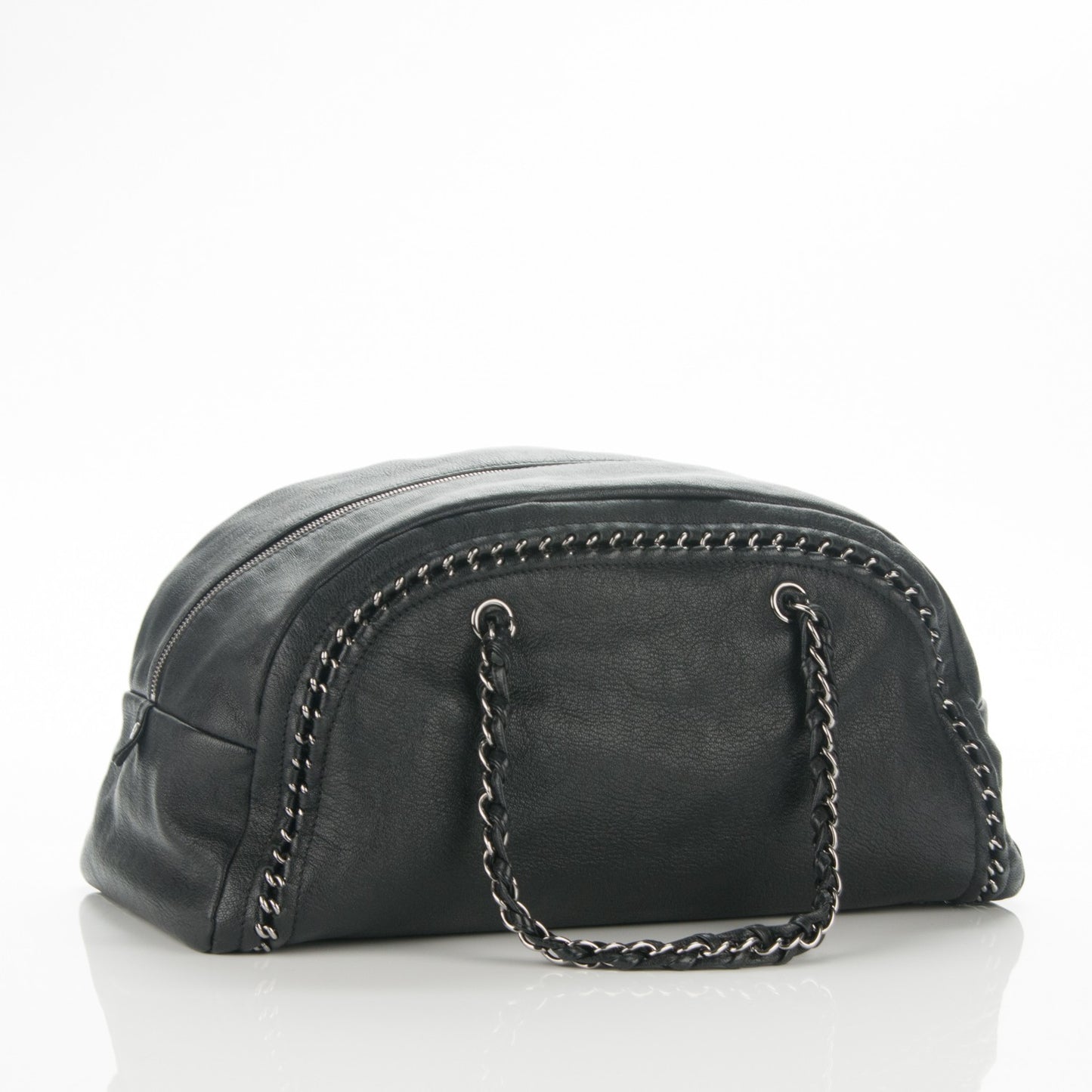 Deerskin Large Luxe Ligne Bowler Black
