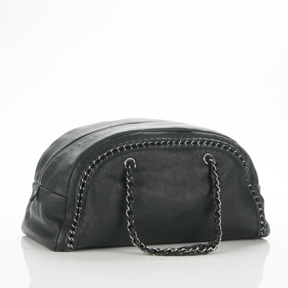 Chanel Deerskin Large Luxe Ligne Bowler Black 3 of 8