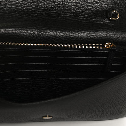 Gucci Dollar Calfskin Interlocking G Chain Wallet Black 12 of 12