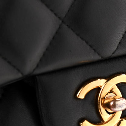 Chanel Lambskin Quilted Jumbo Double Flap Black 10 of 13