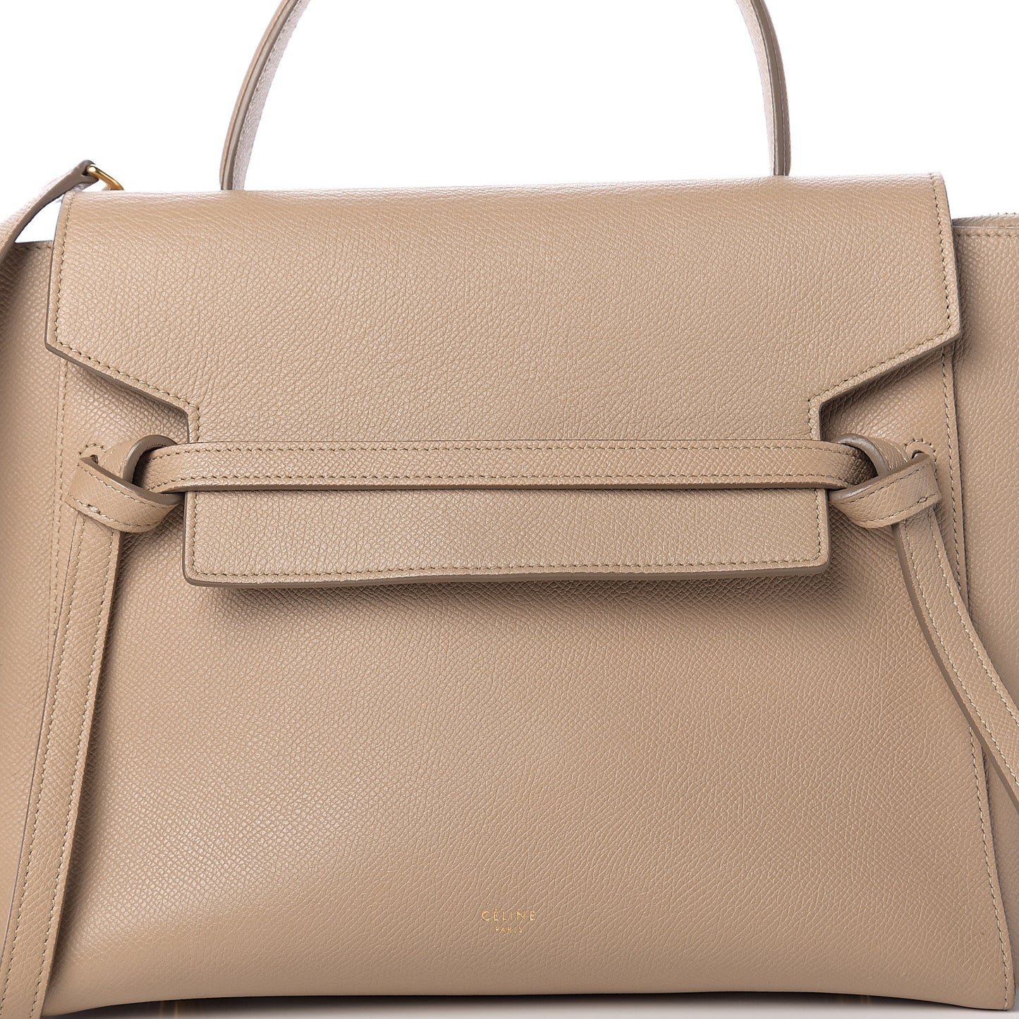 Grained Calfskin Mini Belt Bag Light Taupe