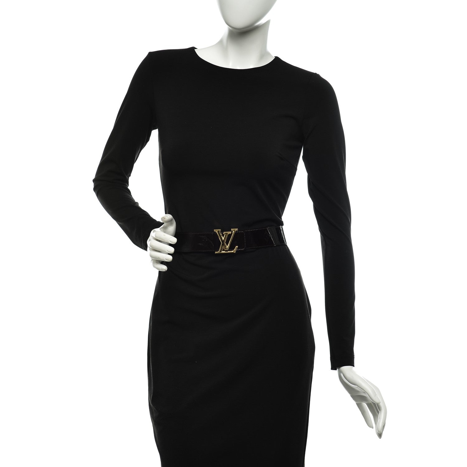 Louis Vuitton Vernis LV Facettes Belt 90 36 Noir 2 of 6