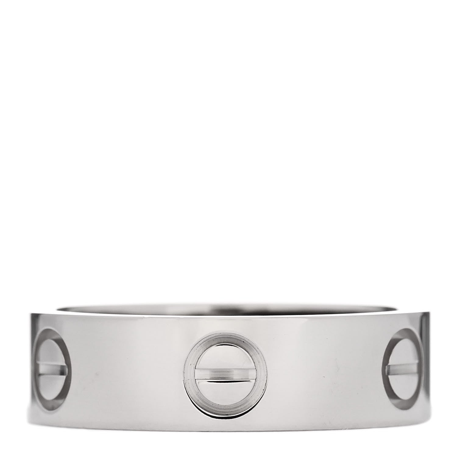 Cartier 18K White Gold 5.5mm LOVE Ring 54 7 1 of 5