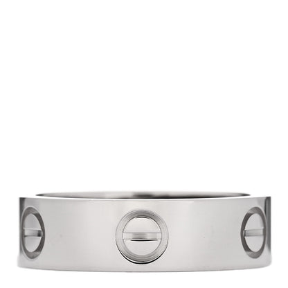 Cartier 18K White Gold 5.5mm LOVE Ring 54 7 1 of 5