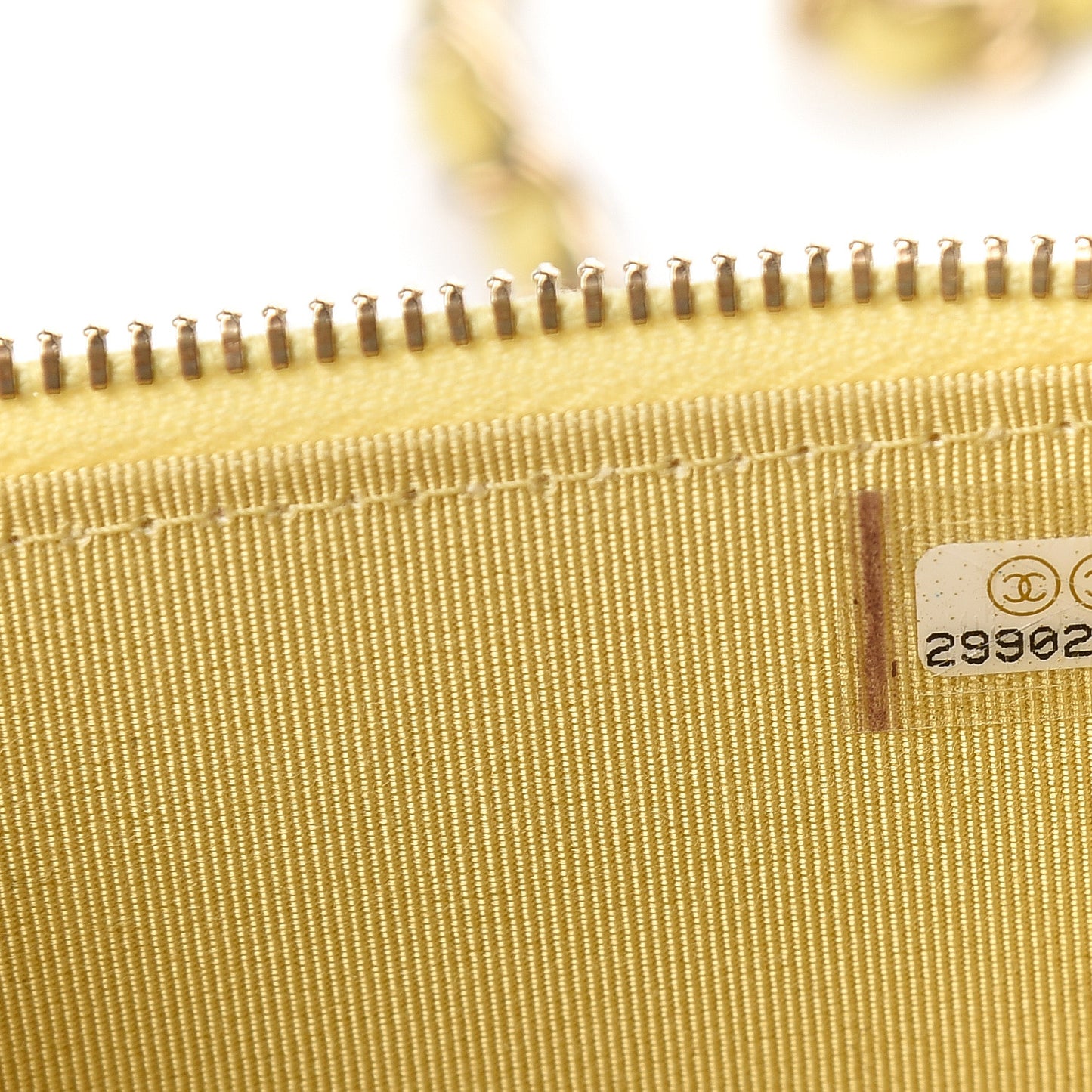 Caviar Quilted Mini Vanity Case With Chain Yellow