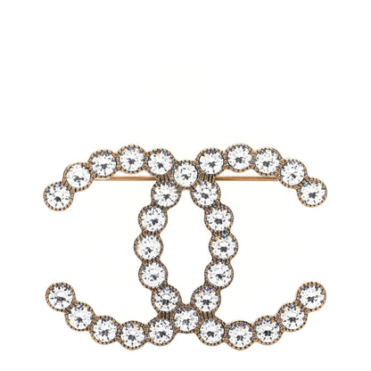 Chanel Metal Crystal City of Lights CC Brooch Gold 1 of 6