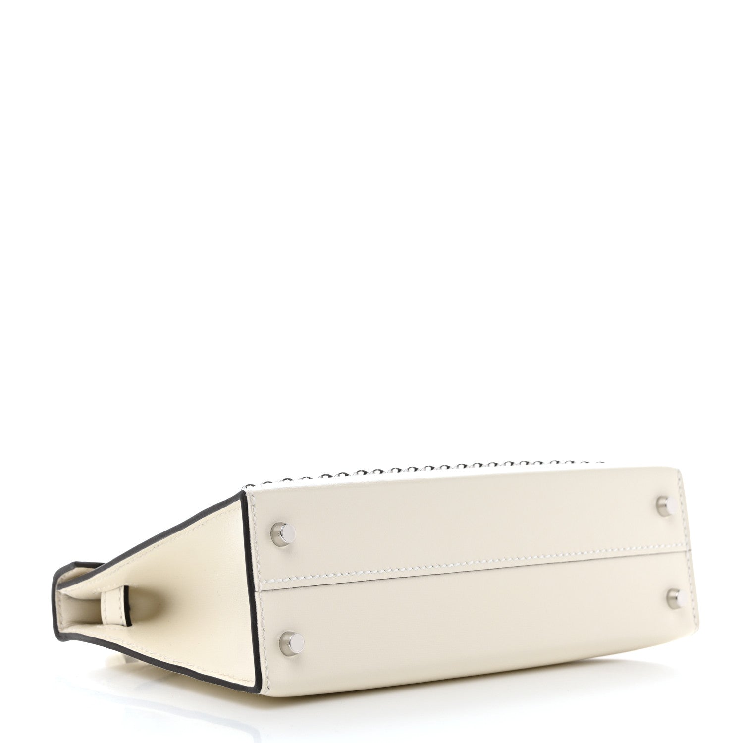 Hermes Box Studded Clouté Mini Kelly Sellier 20 Cream 3 of 9