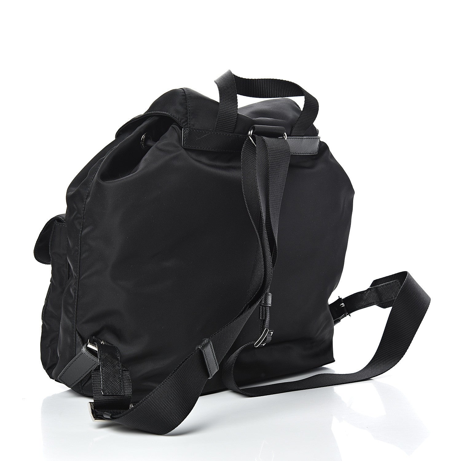 Prada Tessuto Nylon Vela Saffiano Large Backpack Black 2 of 10