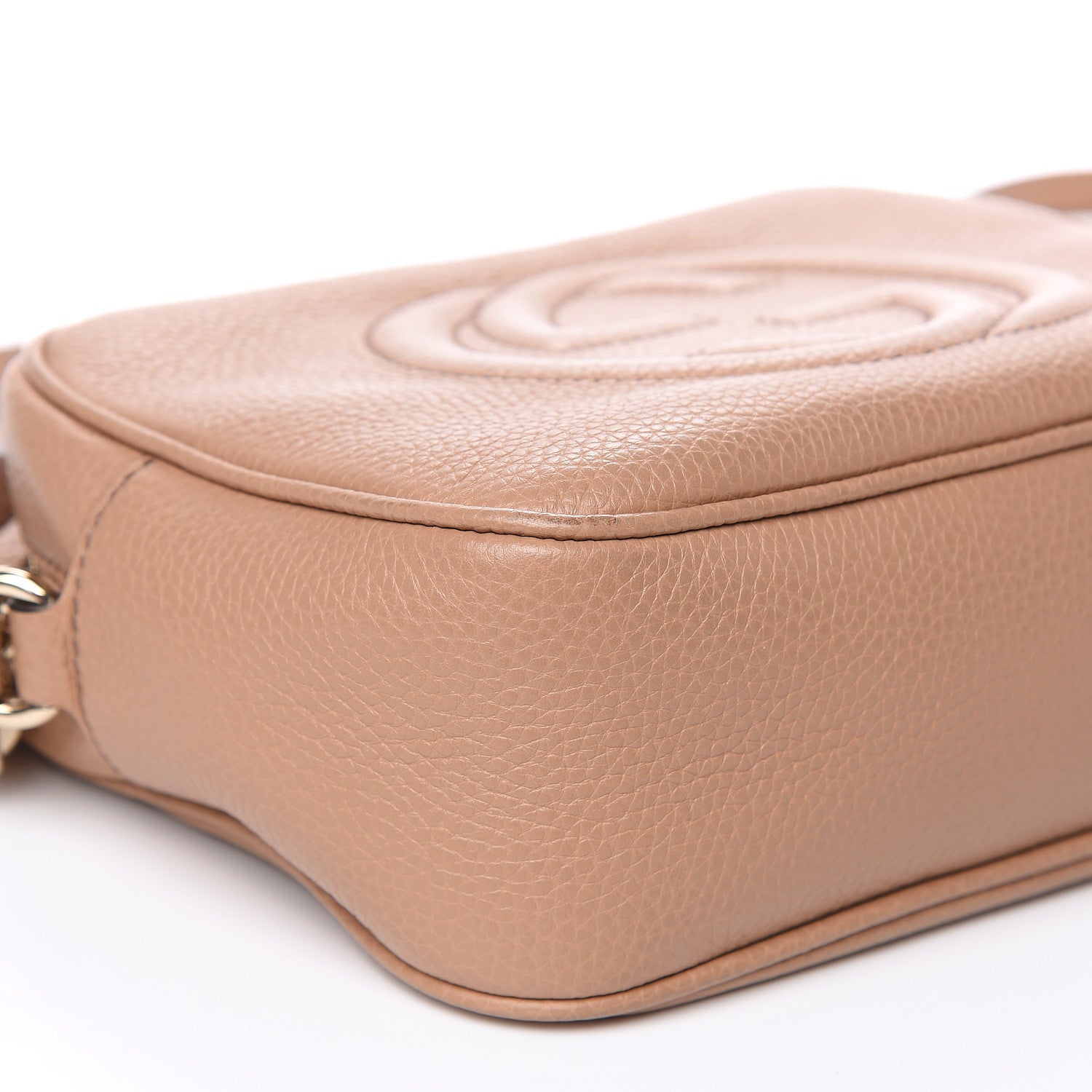 Gucci Pebbled Calfskin Small Soho Disco Bag Camelia 8 of 11