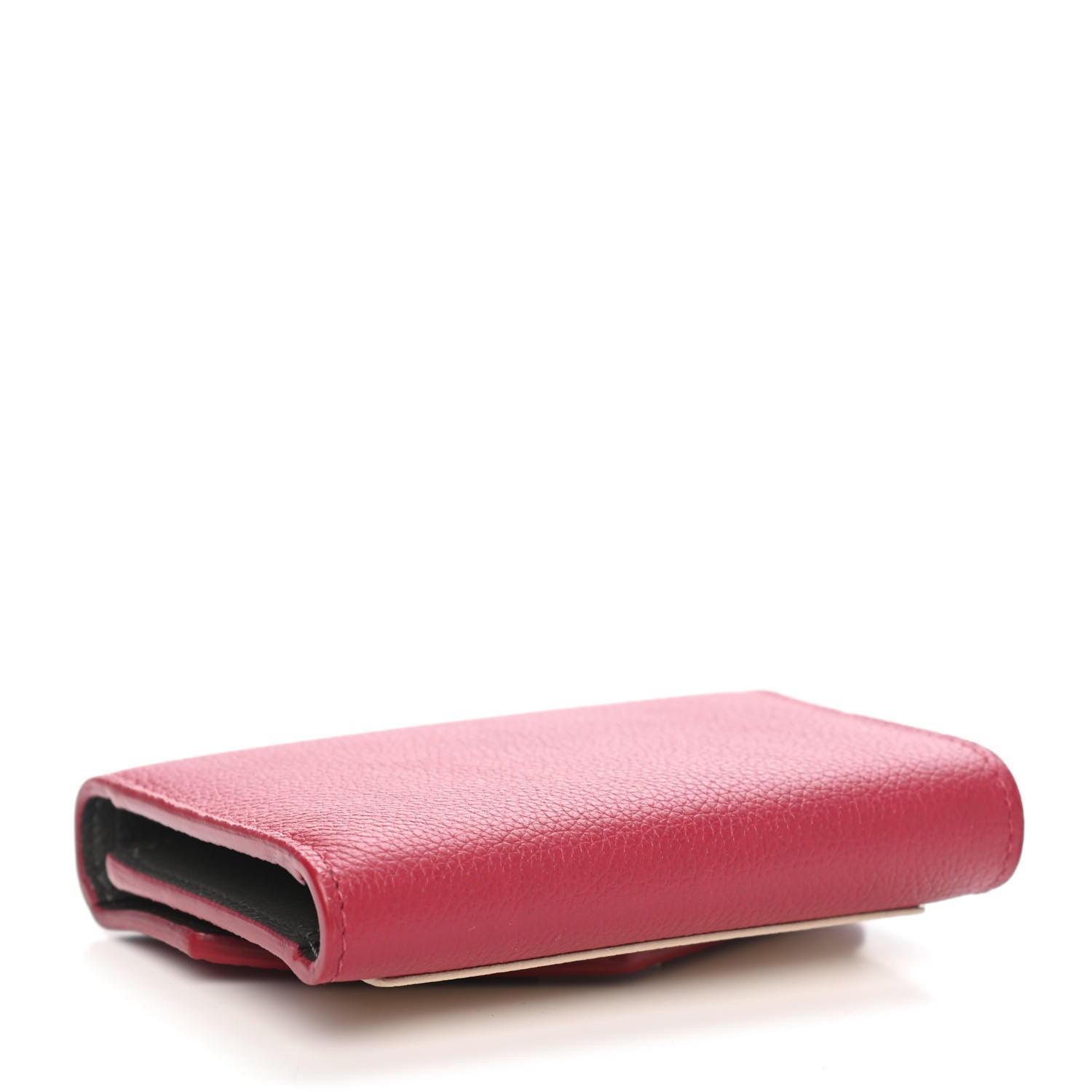 Louis Vuitton Soft Calfskin My Lockme Compact Wallet Lie De Vin Etain Creme 4 of 9