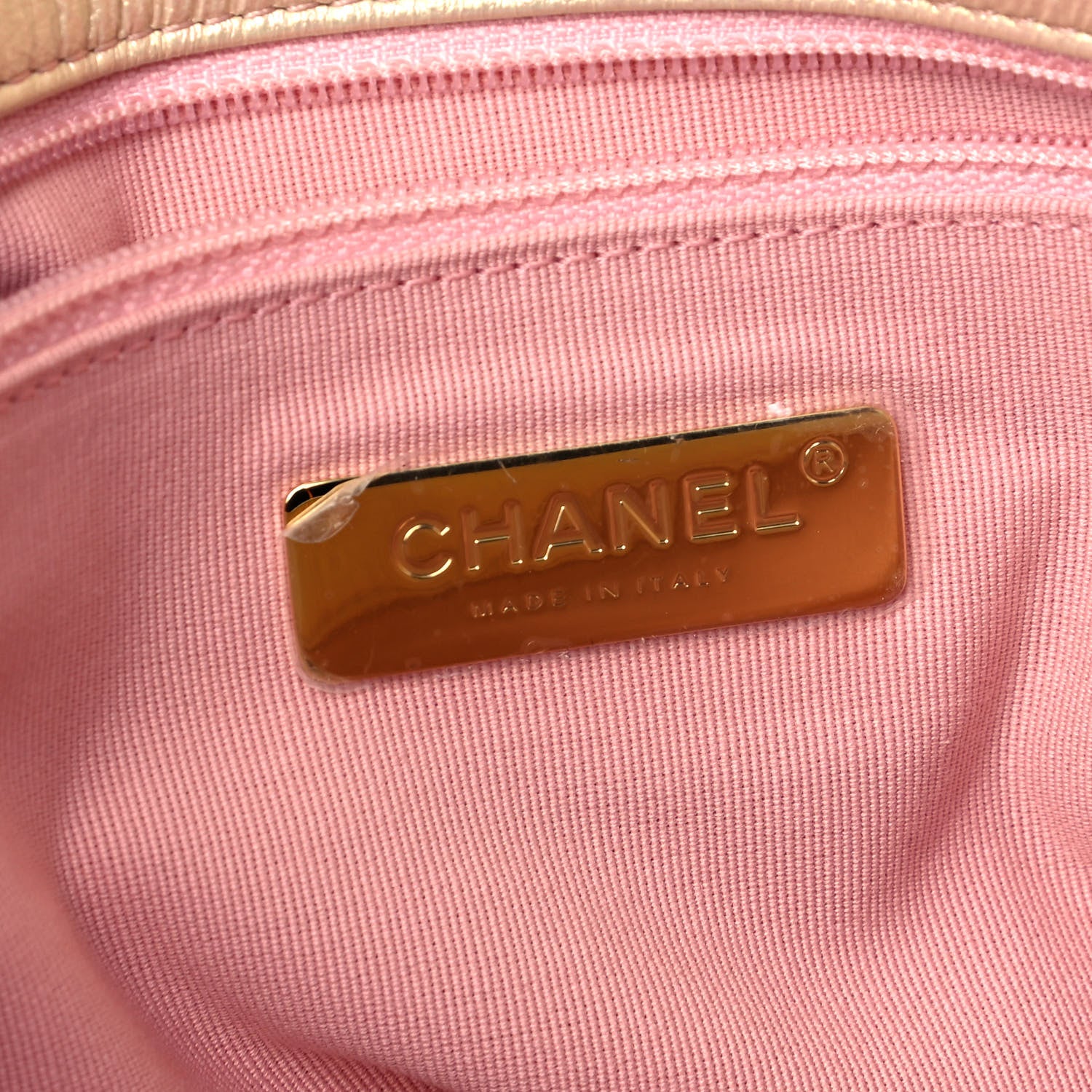 Chanel Iridescent Lambskin Quilted Medium Chanel 19 Flap Pink 6 of 9
