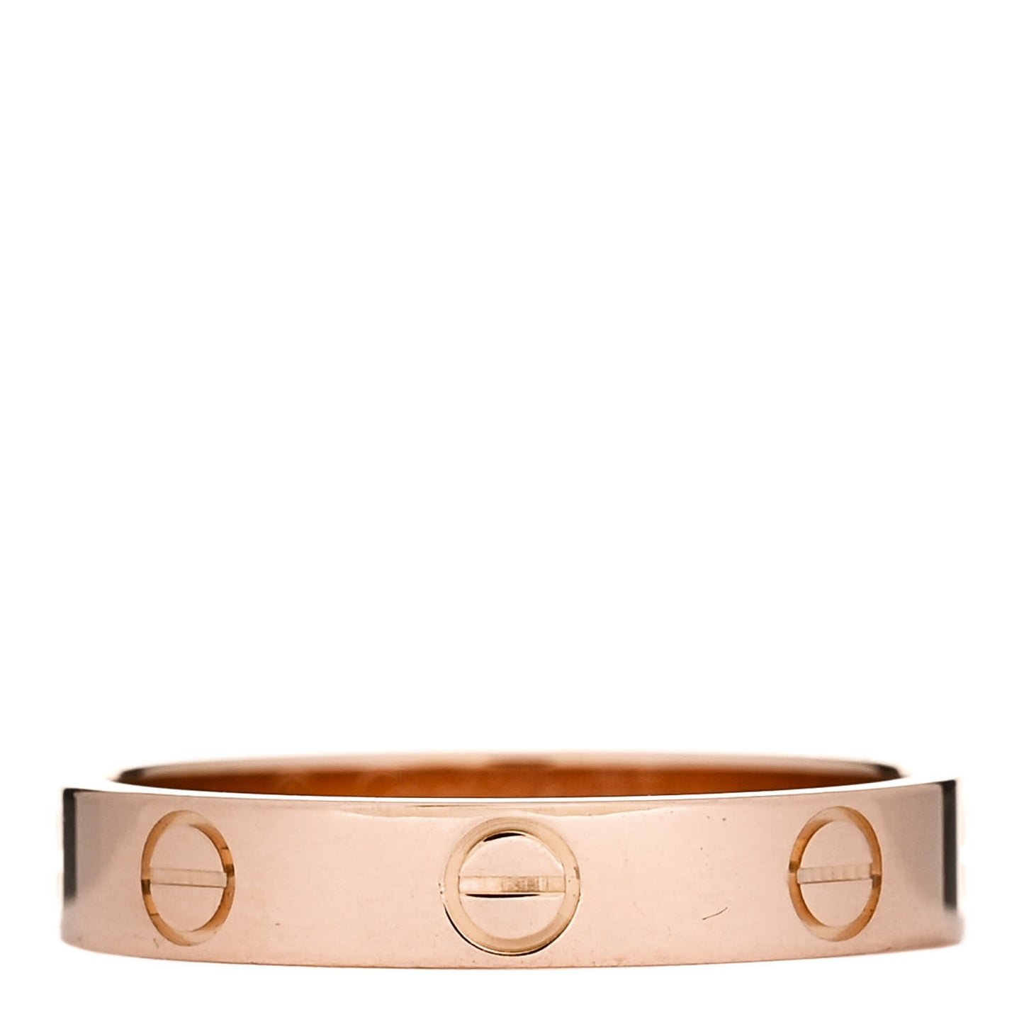 18K Pink Gold 3.5mm LOVE Wedding Band Ring 55 7.25