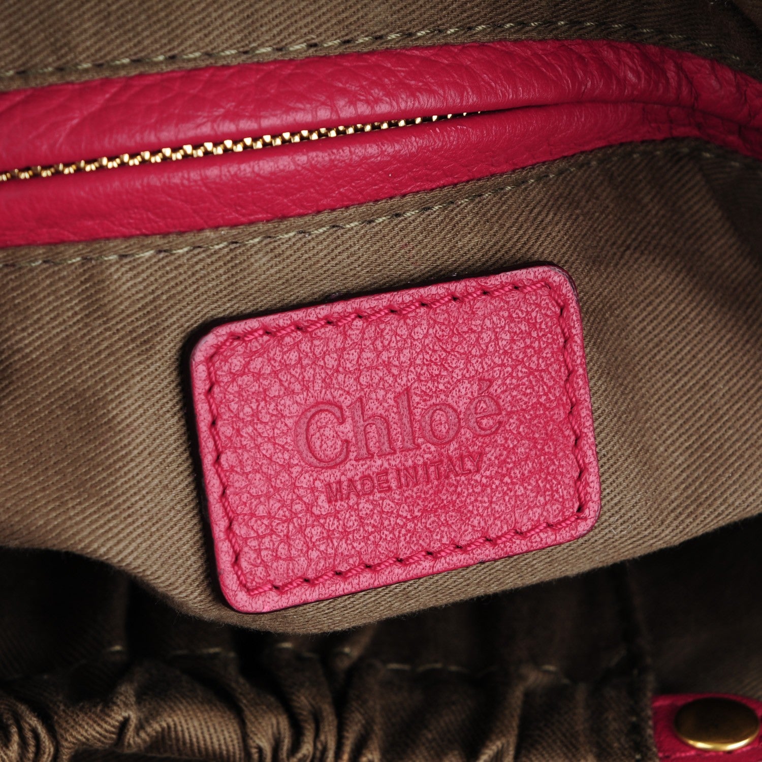 Chloe Calfskin Medium Marcie Satchel Peony Red 6 of 7