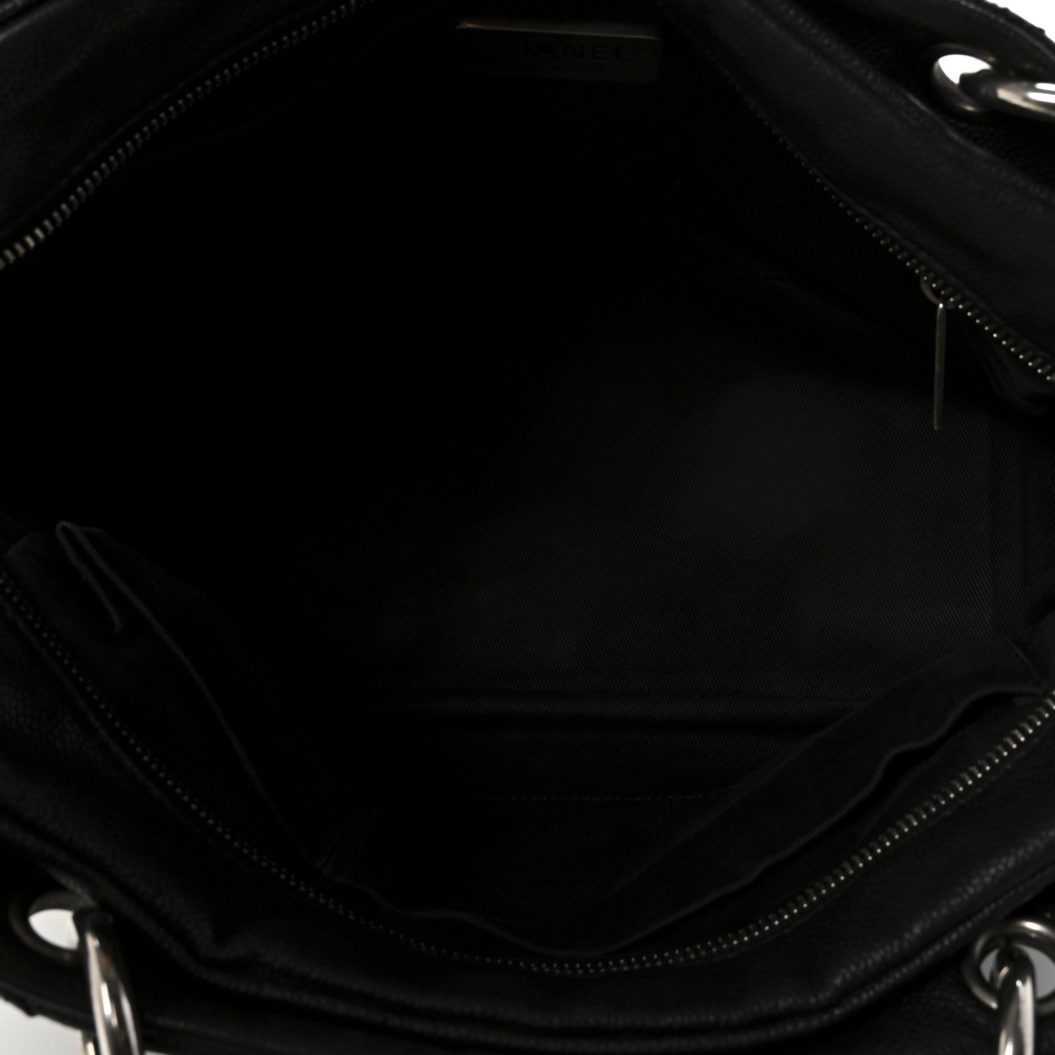 Chanel Distressed Caviar Outdoor Ligne Tote Black 5 of 10