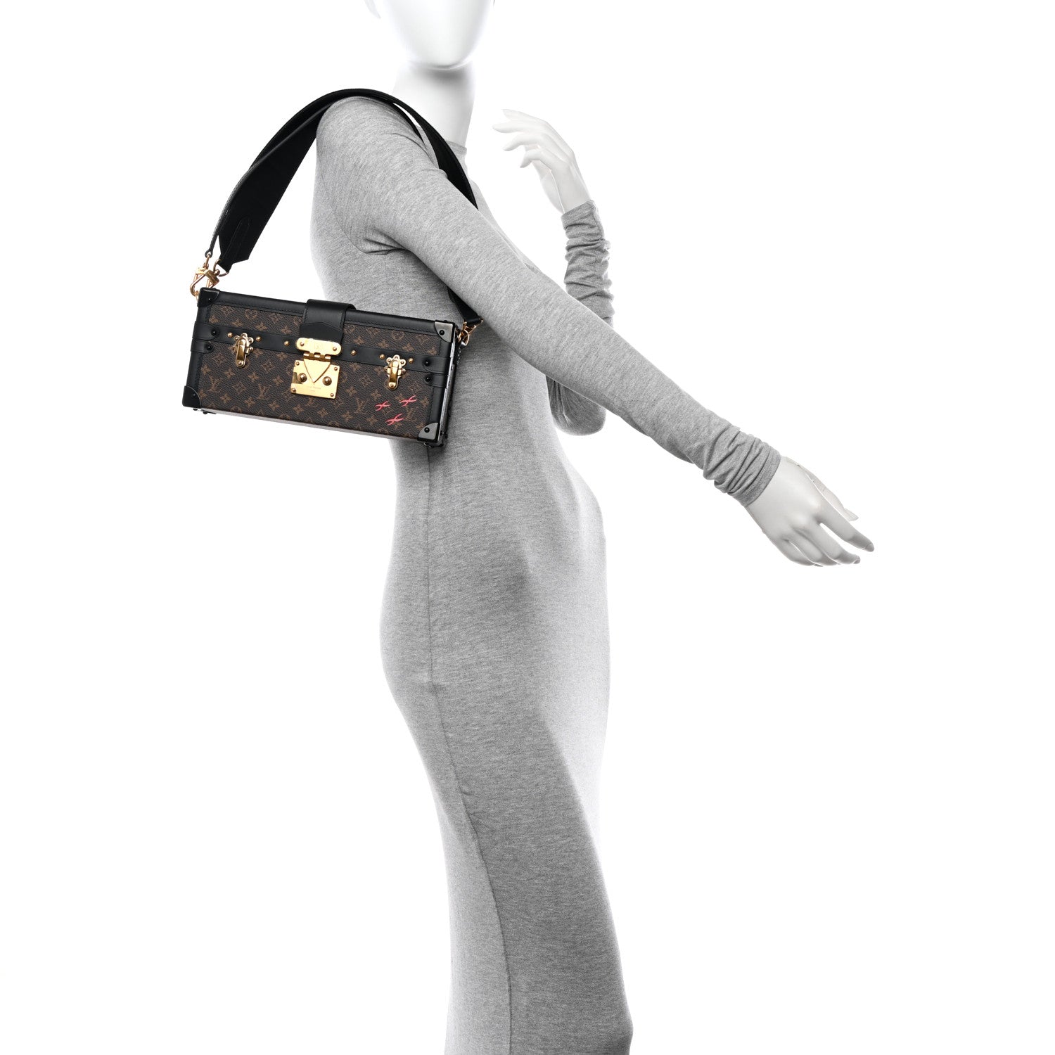 Louis Vuitton Monogram Petite Malle East West Black 2 of 11