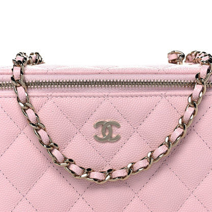 Chanel Caviar Quilted Small Vanity Case With Chain Light Pink 8 of 11