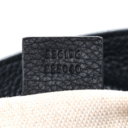 Gucci Pebbled Calfskin Medium Soho Chain Shoulder Bag Black 7 of 9