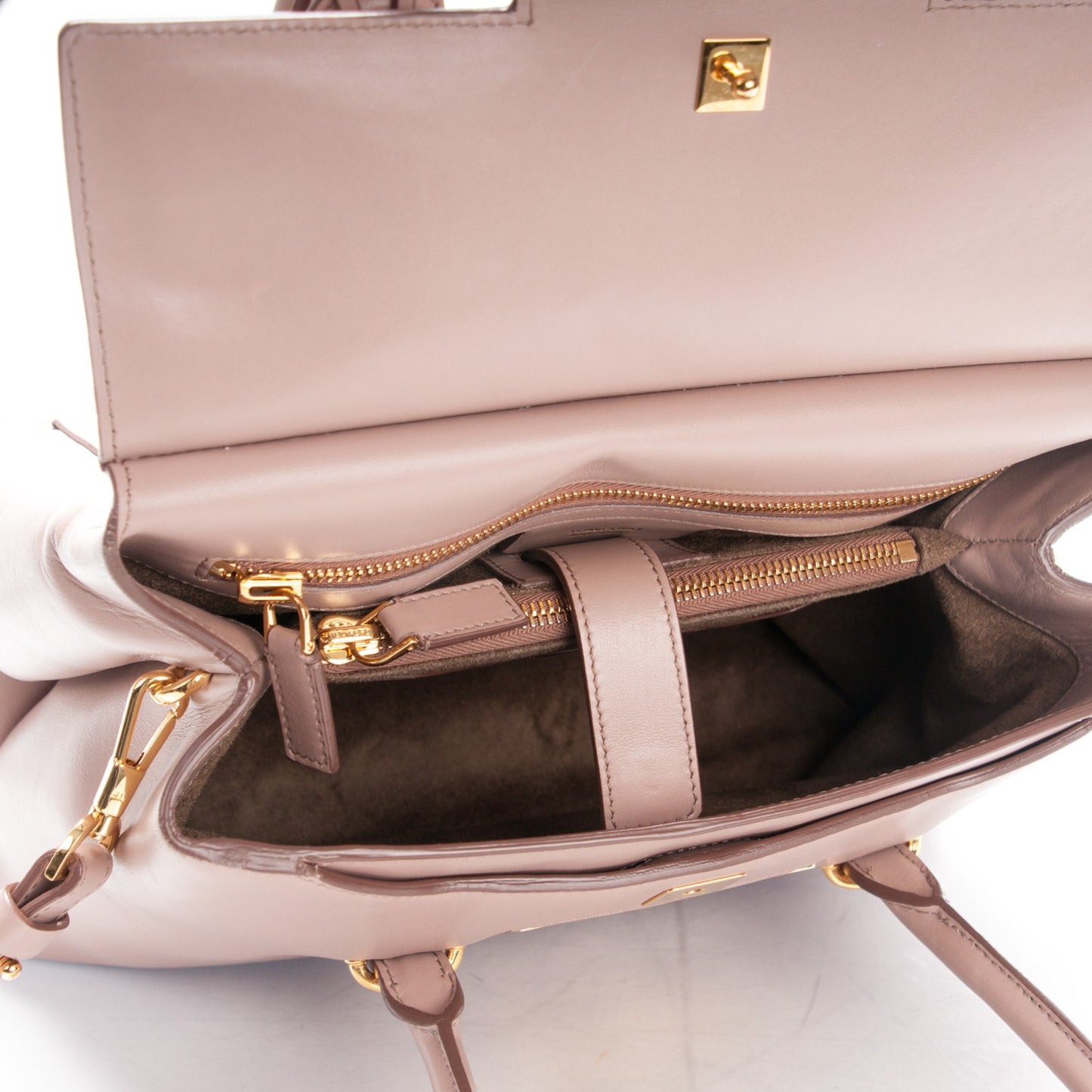 Smooth Calfskin Medium Icon Bag Blush Nude