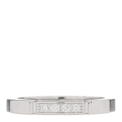 Cartier 18K White Gold Diamond Maillon Panthere Wedding Band Ring 49 5 1 of 4