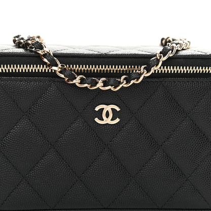 Chanel Caviar Quilted Small Vanity Case With Chain Black 8 of 12