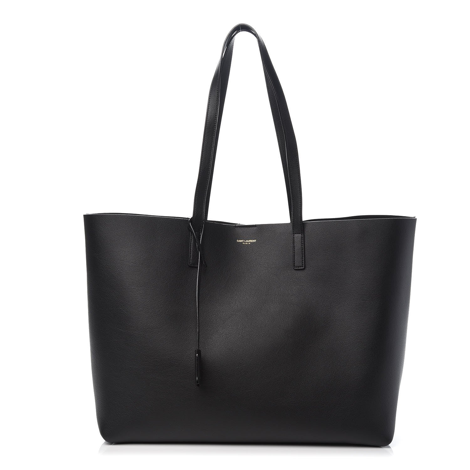 Saint Laurent Calfskin Large Shopping Tote Black 3 of 8