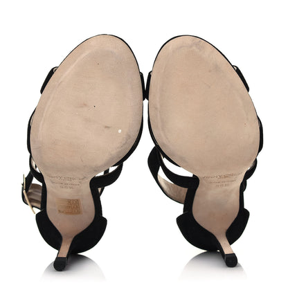 Jimmy Choo Suede Lottie Sandals 36.5 Black 5 of 8
