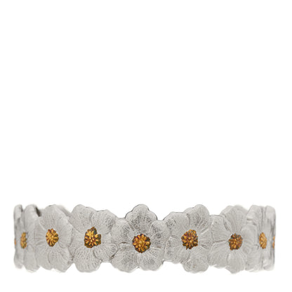 Buccellati Sterling Silver Vermeil Blossoms Daisy Narrow Cuff Bracelet 1 of 3
