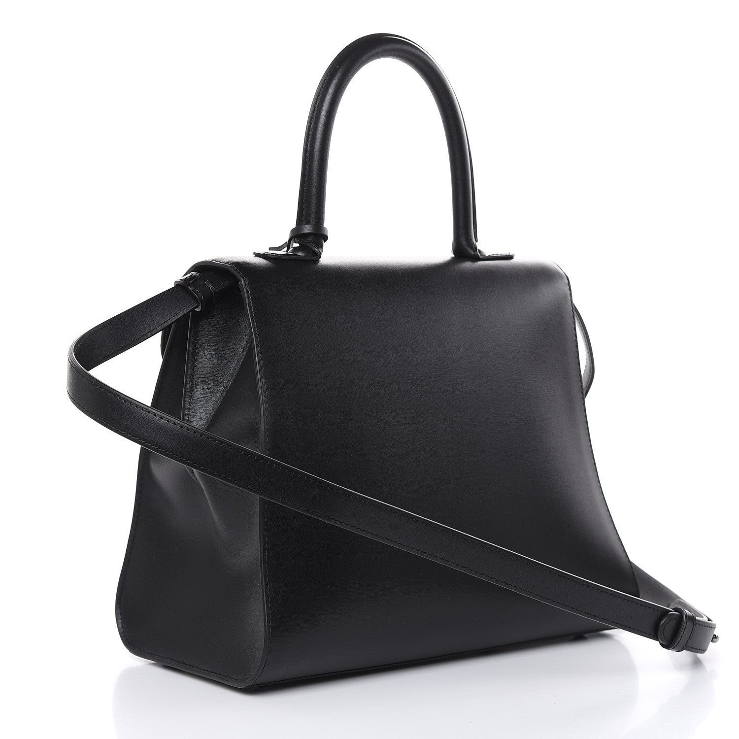 Delvaux Box Calfskin MM Brillant Satchel Black 3 of 10
