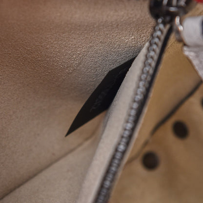 Valentino Garavani Calfskin Embroidered Medium Guitar Strap Rockstud Rolling Flap Saddle Bag 7 of 9