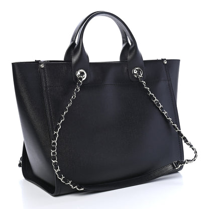 Chanel Caviar Small Studded Deauville Tote Black 3 of 9