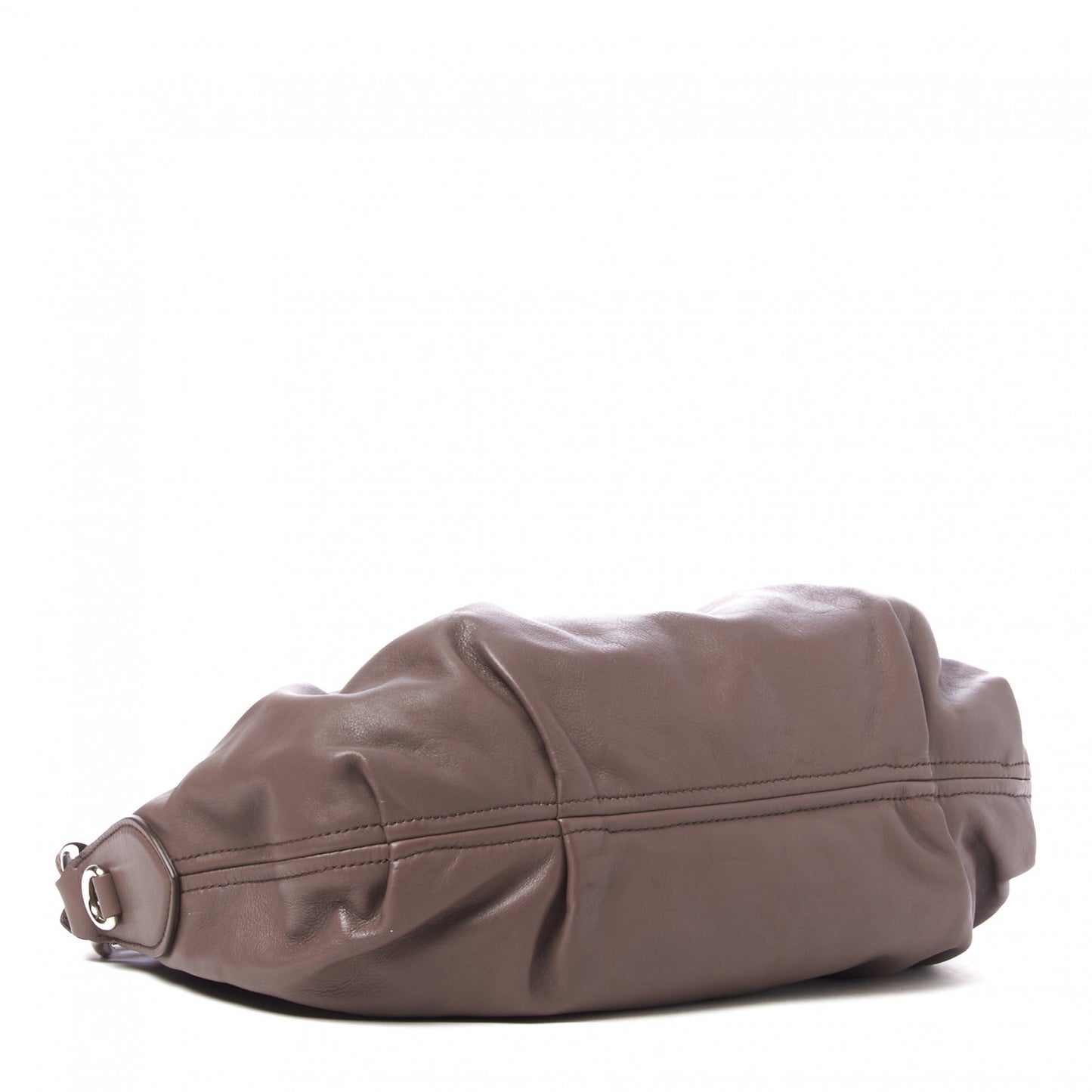 Soft Calfskin Pleated Belt Hobo Bambu