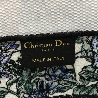 Christian Dior Canvas Embroidered Medium Flowers Book Tote Blue 5 of 8