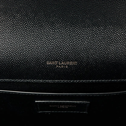 Saint Laurent Grain De Poudre Medium Classic Monogram Monochrome Kate Satchel Black 6 of 11