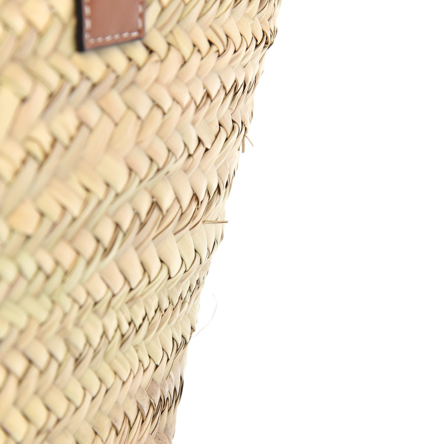 Raffia Basket Tote Bag Natural Tan Orange