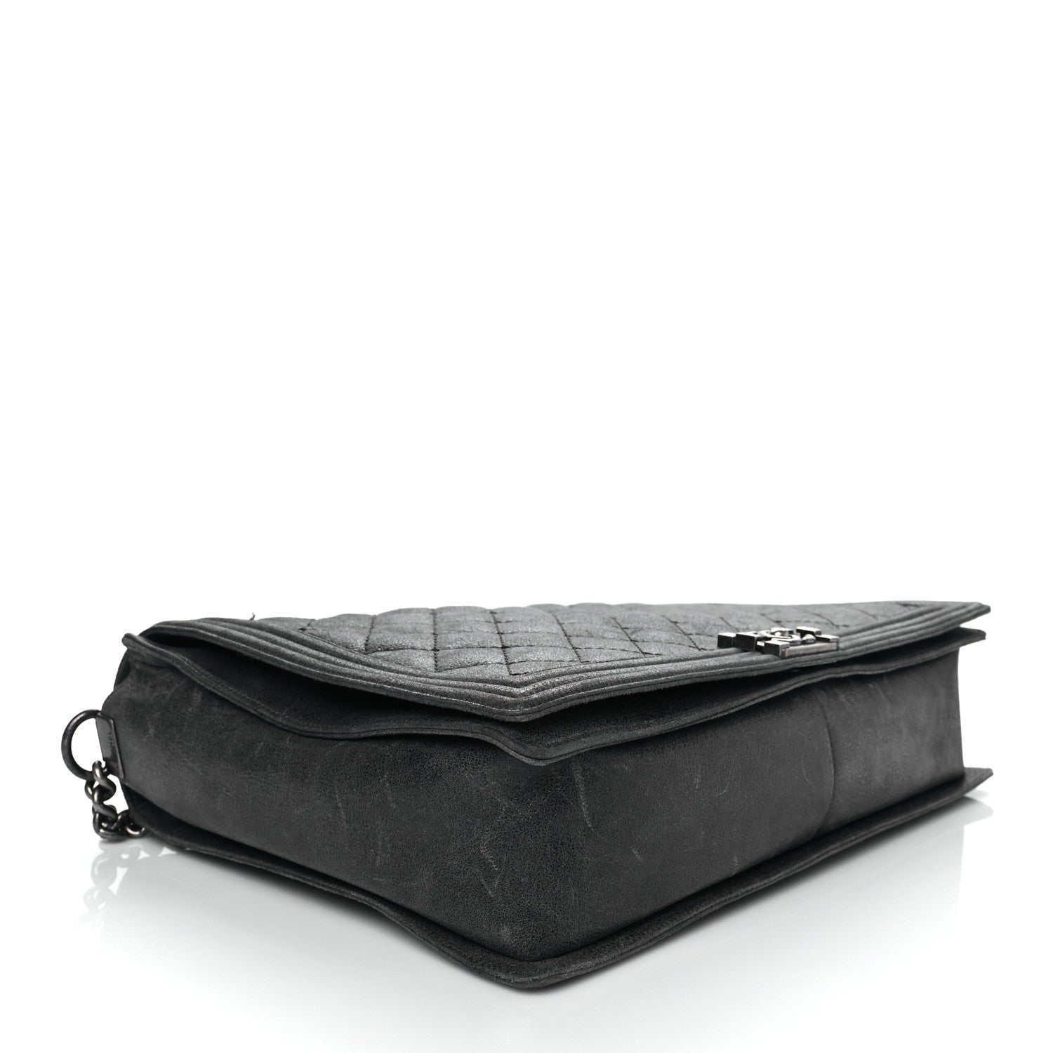 Chanel Goatskin Quilted Large Gentle Boy Flap Black 4 of 9