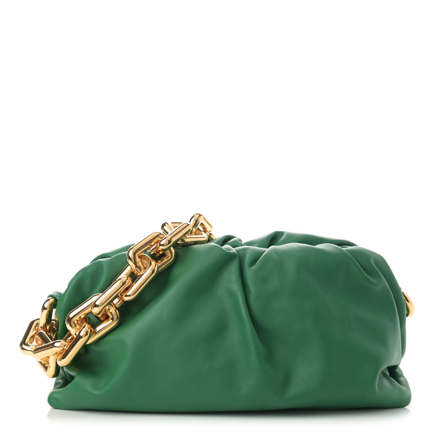 Bottega Veneta Calfskin The Pouch Chain Racing Green 1 of 8