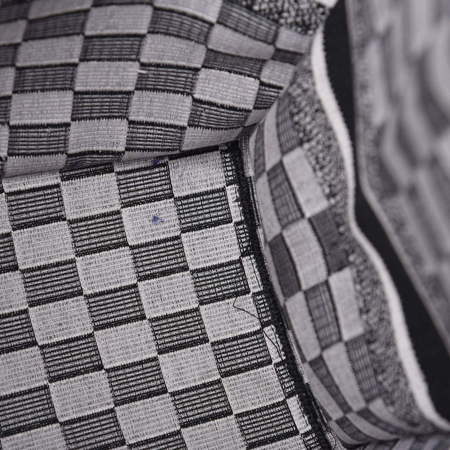 Christian Dior Canvas Embroidered Checkered Book Tote Black White 13 of 14