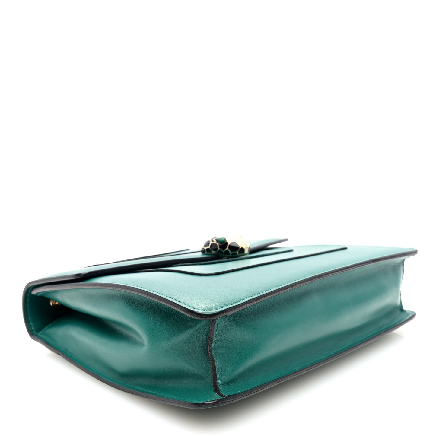 Calfskin Serpenti Forever Snake Strap Crossbody Bag Emerald Green