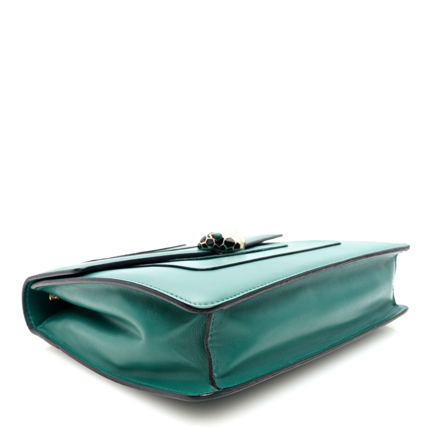 Bulgari Calfskin Serpenti Forever Snake Strap Crossbody Bag Emerald Green 4 of 9