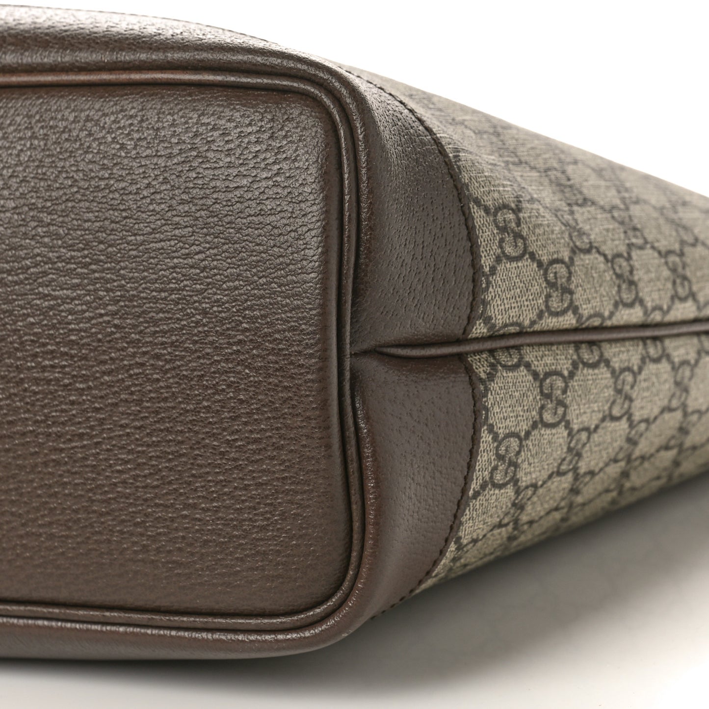 GG Supreme Monogram Textured Calfskin Medium Ophidia Shoulder Tote Bag Beige Ebony New Acero