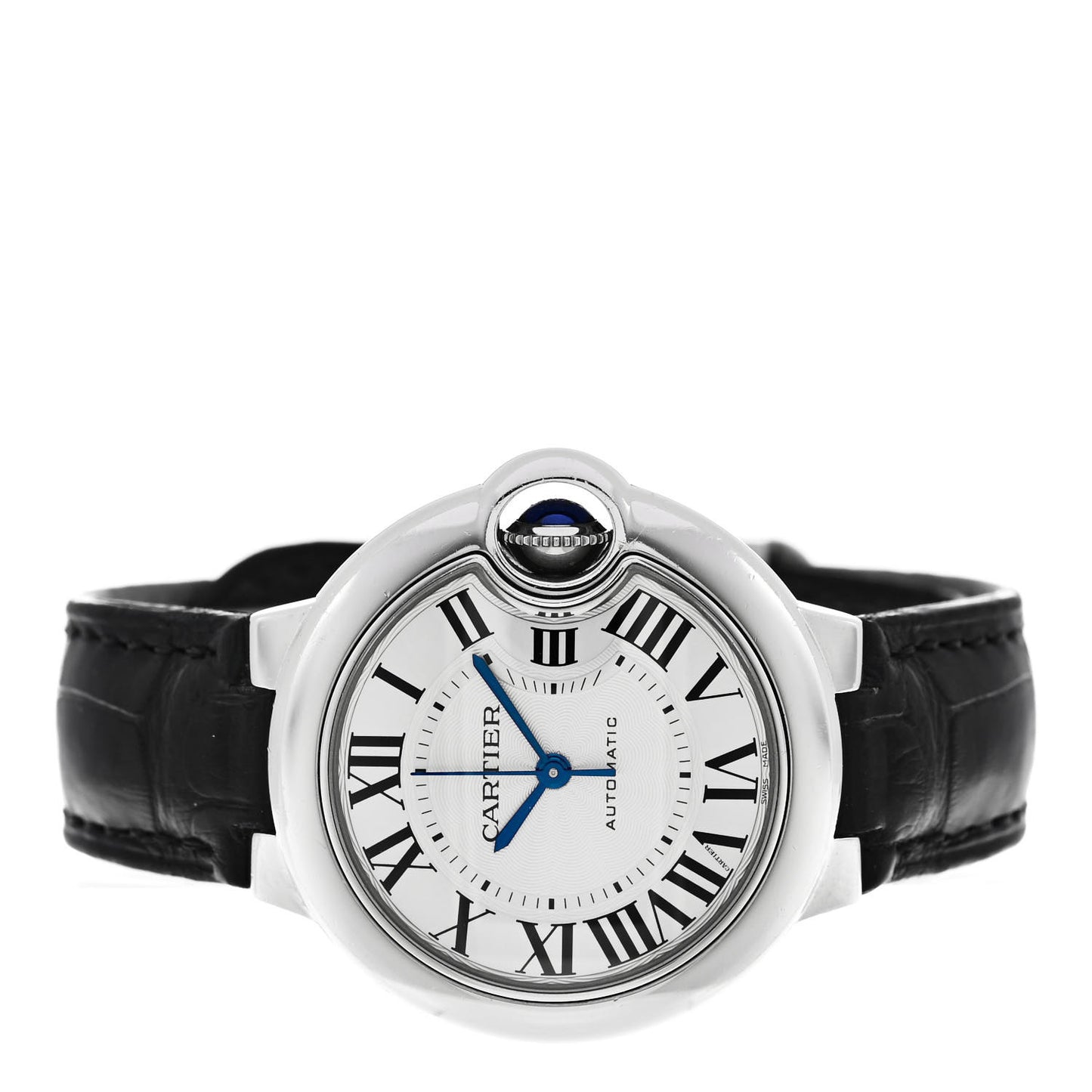 Stainless Steel Alligator 33mm Ballon Bleu De Cartier Automatic Watch